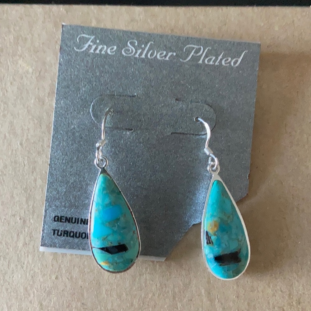 Genuine turquoise earrings